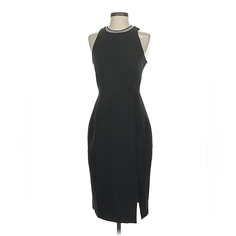 Banana Republic Black Midi Dress with White Trim